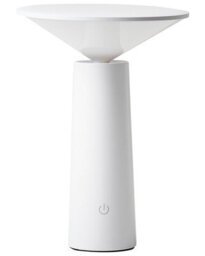 Beliani Luma Table Lamp White Iron With Wireless Touch Dimmer, Usb Charging, 14Cm X 19Cm - thumbnail 2