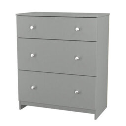 Portland 3 Drawer Deep Chest Of Drawers In Uniform Grey & Dusk Grey (Ready Assembled) - thumbnail 4
