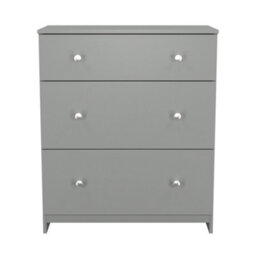 Portland 3 Drawer Deep Chest Of Drawers In Uniform Grey & Dusk Grey (Ready Assembled) - thumbnail 2