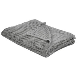 Beliani Bedspread Ilen Cotton 150 X 200 Cm Grey
