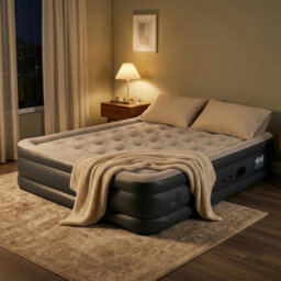 Harbour Housewares King Airbed With Removable Electric Pump - Black/grey - thumbnail 2