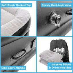 Harbour Housewares King Airbed With Removable Electric Pump - Black/grey - thumbnail 5