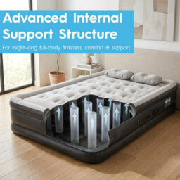 Harbour Housewares King Airbed With Removable Electric Pump - Black/grey - thumbnail 4