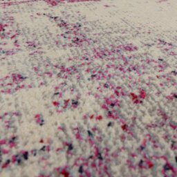Furniturebox Uk Viva Distressed Magenta & Cream Rug 120X170 - thumbnail 5