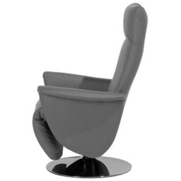 Beliani Recliner Chair Prime With Footrest Faux Leather Grey - thumbnail 7