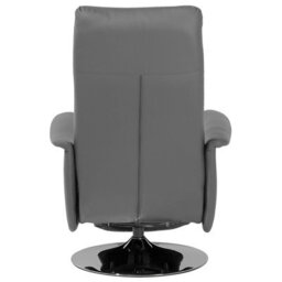 Beliani Recliner Chair Prime With Footrest Faux Leather Grey - thumbnail 6