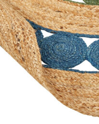Beliani Rug Hovit Green Blue 140 Cm Jute - thumbnail 6