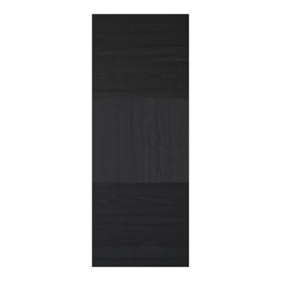 Lpd Fresno Unglazed Modern Black Internal Chipboard Fire Door, (H)1981mm (W)838mm (T)44mm