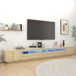 Berkfield Tv Cabinet With Led Lights Sonoma Oak 300X35X40 Cm - thumbnail 1