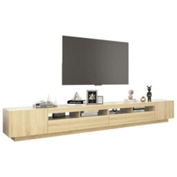 Berkfield Tv Cabinet With Led Lights Sonoma Oak 300X35X40 Cm - thumbnail 6