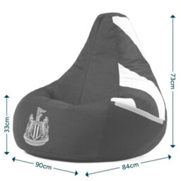 icon Official Newcastle United Bean Bag Chair, Water Resistant Recliner Beanbag For Indoor Outdoor Use Filling Included - thumbnail 9
