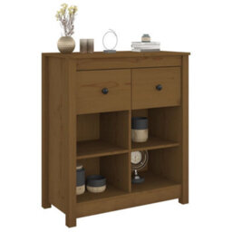 Berkfield Sideboard Honey Brown 70X35X80 Cm Solid Wood Pine - thumbnail 7