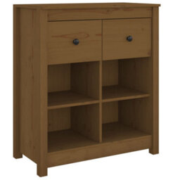 Berkfield Sideboard Honey Brown 70X35X80 Cm Solid Wood Pine - thumbnail 2