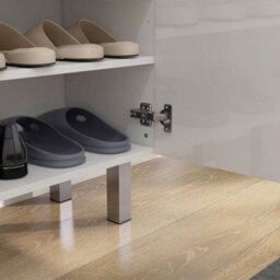 Homcom Shoe Storage Cabinet With Soft-Close Hinges & Adjust Shelves, High Gloss - thumbnail 9