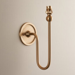 Loops Elegant Dimmable Wall Light In Brushed Aged Brass With Coral Pink Fabric Shade - thumbnail 4