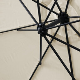 Sundaze 3M Cream Garden Banana Parasol Cantilever Umbrella Patio W/ Base Cover - thumbnail 5