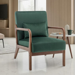 Velvet Bottle Green Hertford Accent Chair - thumbnail 1