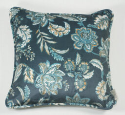 Esselle Home Kashmir Jacobean Navy/teal Cushion - thumbnail 1