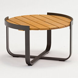 Bloom Coffee Table With Teak Top In Charcoal - thumbnail 4