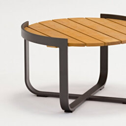 Bloom Coffee Table With Teak Top In Charcoal - thumbnail 2