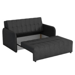 Viva Grand Iii Upholstered Sofa Bed With Sleeping Function Storage Compartment Wooden Legs Living Room 145Cm Dark Grey - thumbnail 5