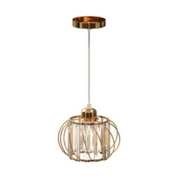 Living And Home Single Lamp Metal Chandelier, Glass Lampshade Classic And Elegant Ceiling Chandelier - thumbnail 6