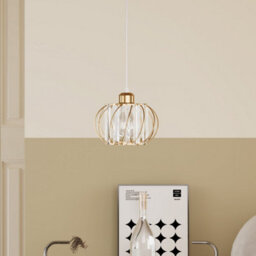 Living And Home Single Lamp Metal Chandelier, Glass Lampshade Classic And Elegant Ceiling Chandelier - thumbnail 1