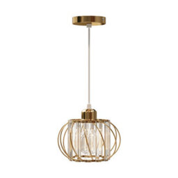 Living And Home Single Lamp Metal Chandelier, Glass Lampshade Classic And Elegant Ceiling Chandelier - thumbnail 5