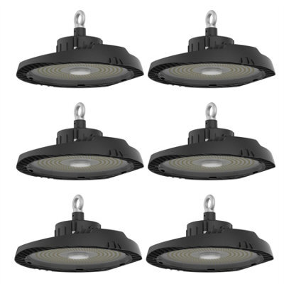 First Choice Lighting Set Of 6 High Bay - 150W Led Ip65 Ufo Style Commercial Warehouse Light - image 1