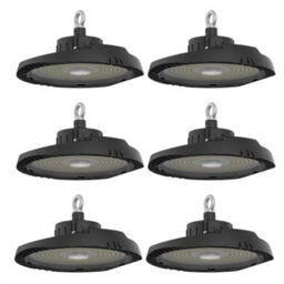 First Choice Lighting Set Of 6 High Bay - 150W Led Ip65 Ufo Style Commercial Warehouse Light - thumbnail 1