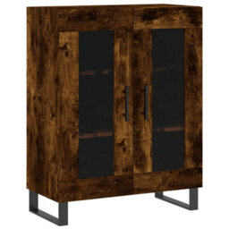 Berkfield Highboard Smoked Oak 69.5X34X180 Cm Engineered Wood - thumbnail 7