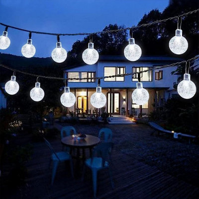 50 Led Solar Power Retro White Bulb 10M Garden String Lights Outdoor - image 1