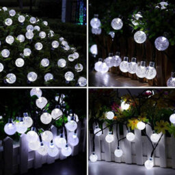 50 Led Solar Power Retro White Bulb 10M Garden String Lights Outdoor - thumbnail 3