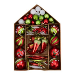Living And Home 70-Piece Set Of 6Cm Christmas Balls, Christmas Tree Ornaments - thumbnail 4