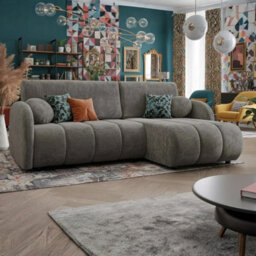 Zara L 2R+Lc Universal Corner Sofa Bed With Storage Brown - thumbnail 2