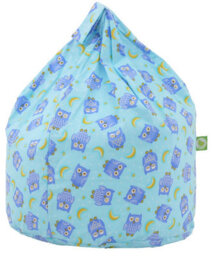 Bean Lazy Cotton Blue Owl Bean Bag Large Size