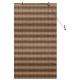 Berkfield Window Blind With Curtains Manual Brown 90 X 160 Cm Bamboo - thumbnail 2