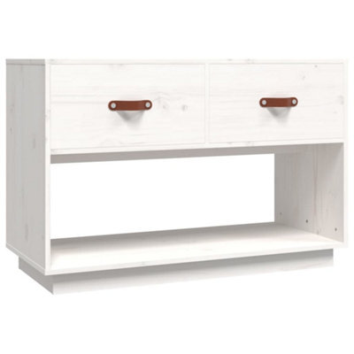 Berkfield Classic Tv Cabinet White 90X40X60 Cm Solid Wood Pine - image 1
