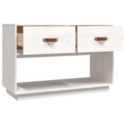 Berkfield Classic Tv Cabinet White 90X40X60 Cm Solid Wood Pine - thumbnail 8