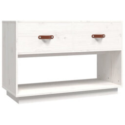 Berkfield Classic Tv Cabinet White 90X40X60 Cm Solid Wood Pine - thumbnail 1