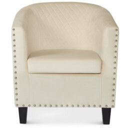 Bravich Stilo Tub Chair - Velvet Cream - thumbnail 2