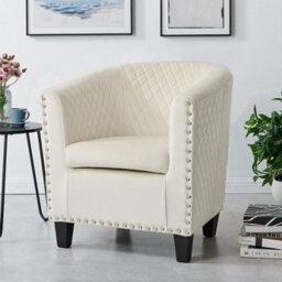 Bravich Stilo Tub Chair - Velvet Cream - thumbnail 1