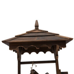 Outsunny Wood Garden Wishing Well Fountain Barrel Waterfall With Pump For Garden - thumbnail 8