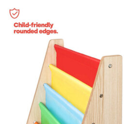 Livivo Rainbow Childrens Bookcase With 4 Sling Shelves - thumbnail 9