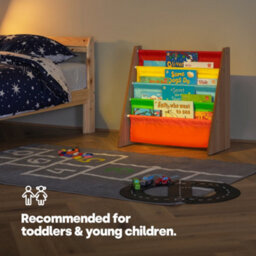 Livivo Rainbow Childrens Bookcase With 4 Sling Shelves - thumbnail 5