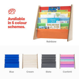 Livivo Rainbow Childrens Bookcase With 4 Sling Shelves - thumbnail 7