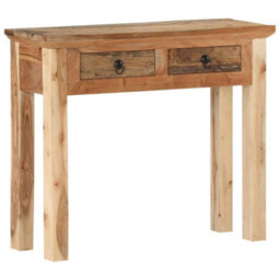 Vidaxl Console Table 90.5X30X75Cm Solid Acacia Wood And Reclaimed Wood - thumbnail 9