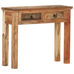 Vidaxl Console Table 90.5X30X75Cm Solid Acacia Wood And Reclaimed Wood - thumbnail 1