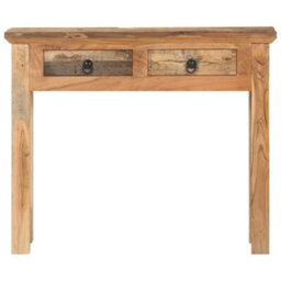 Vidaxl Console Table 90.5X30X75Cm Solid Acacia Wood And Reclaimed Wood - thumbnail 2