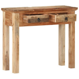 Vidaxl Console Table 90.5X30X75Cm Solid Acacia Wood And Reclaimed Wood - thumbnail 3